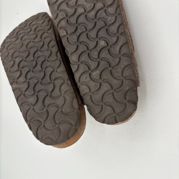 Birkenstock Basel Cocoa Habana Wool Felt leather buckle Clogs Size 7.5- 8 EU 38 - Picture 9 of 10